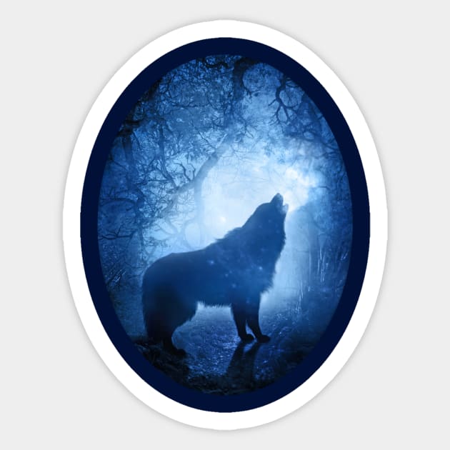 Lone Wolf Sticker by Viergacht